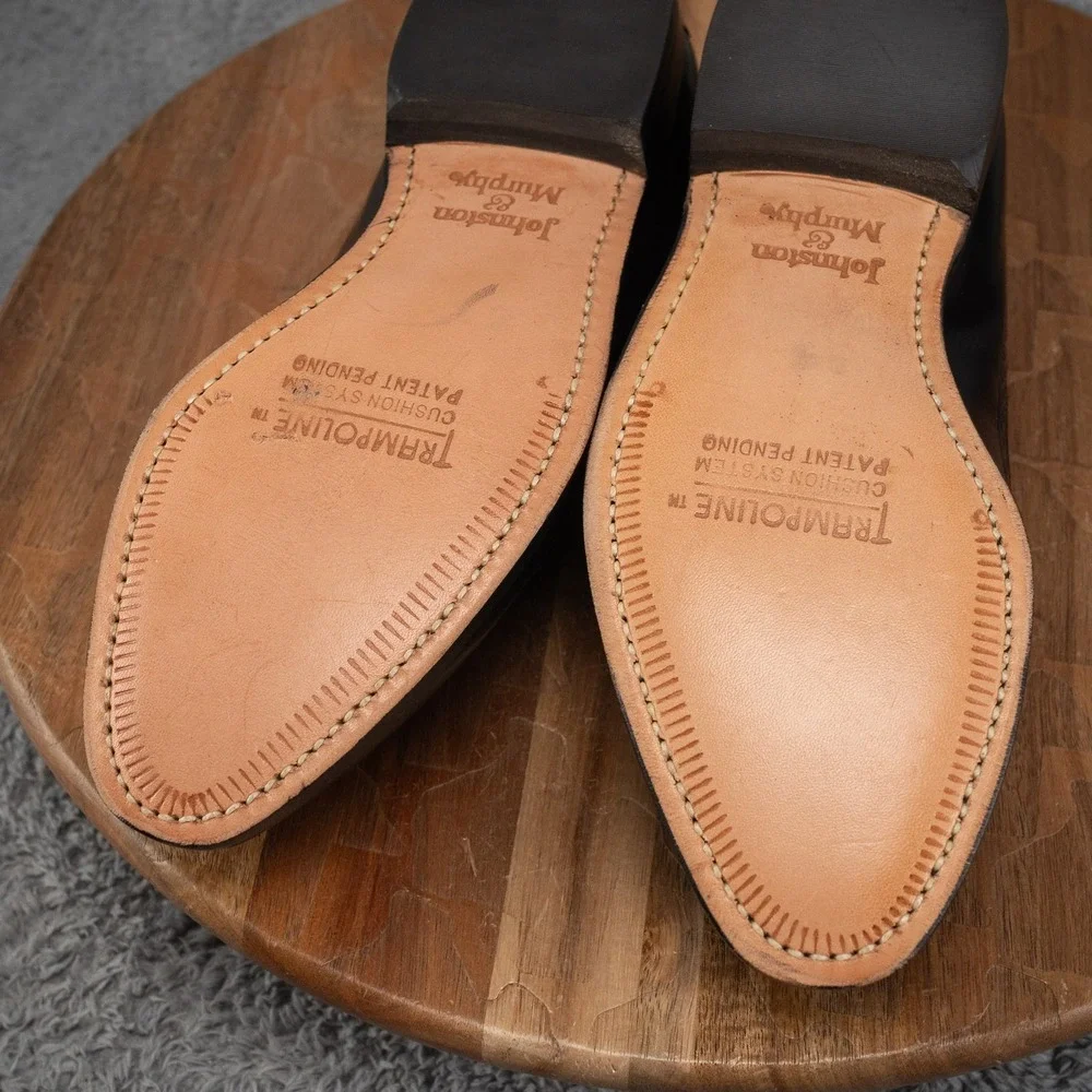 Johnston & Murphy Aristocraft Burgundy Leather Wingtip Tassel Loafers Mens 5 D/B